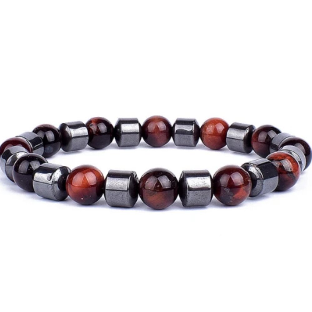 Red Tiger Eye Bracelet,Magnetic Bracelet,Hematite Bracelet,Gemstone Bracelet